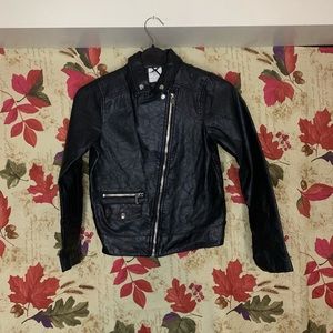 H&M girls leather jacket